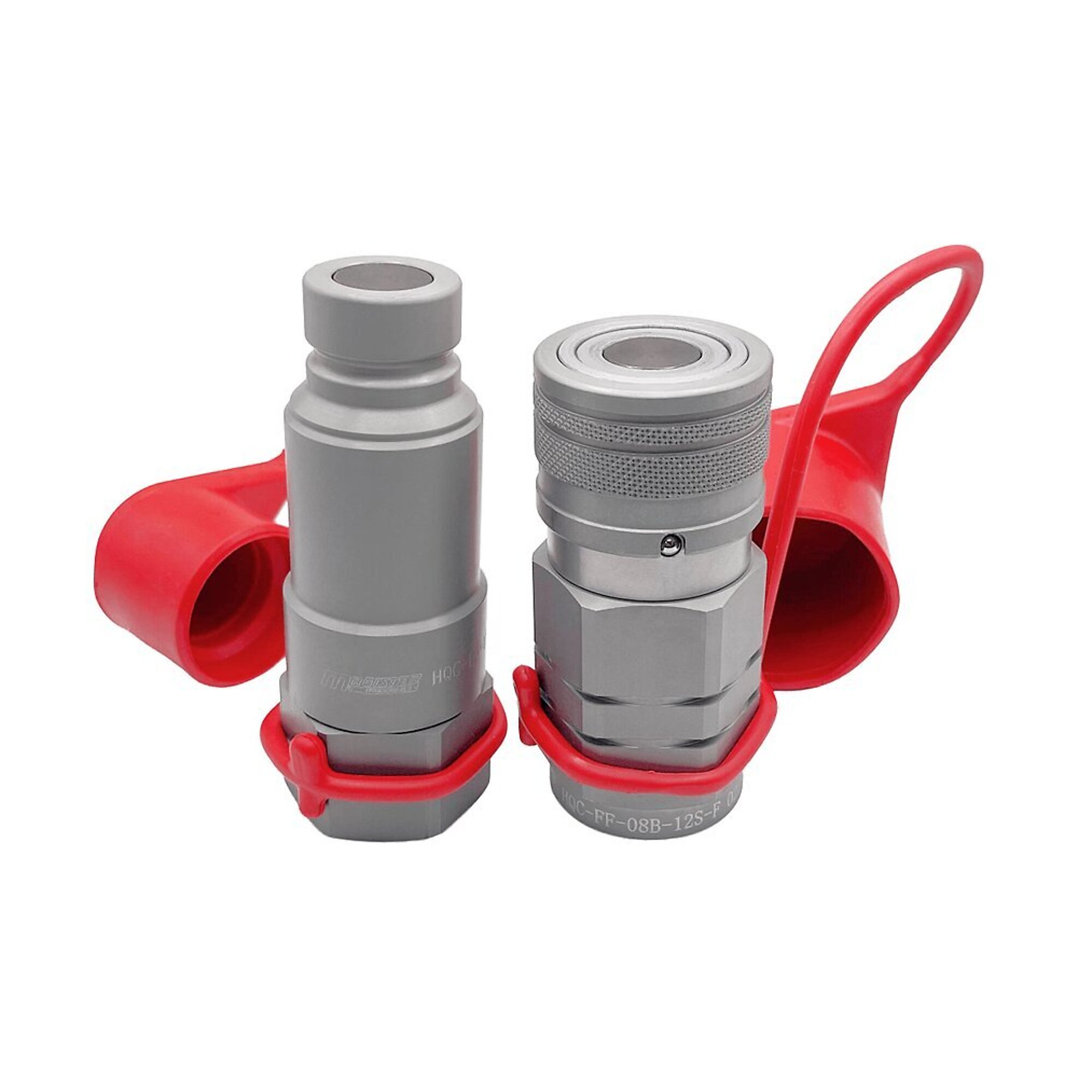 1/2? Flat Face Under Pressure Hydraulic Quick Couplers Set - 3/4? SAE Port
